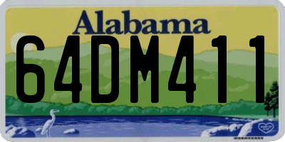 AL license plate 64DM411