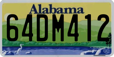 AL license plate 64DM412