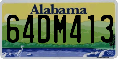 AL license plate 64DM413