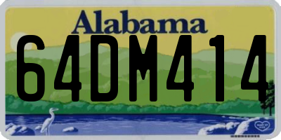 AL license plate 64DM414