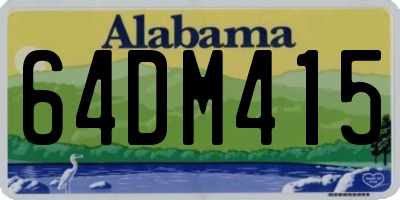 AL license plate 64DM415