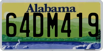 AL license plate 64DM419