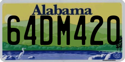 AL license plate 64DM420