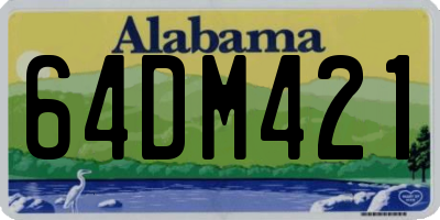 AL license plate 64DM421