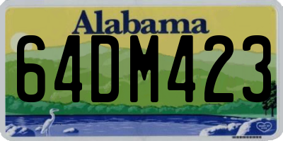 AL license plate 64DM423