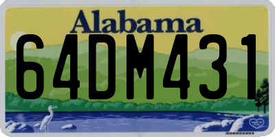 AL license plate 64DM431