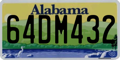 AL license plate 64DM432