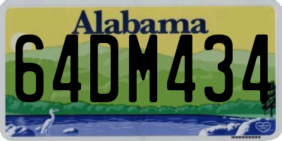 AL license plate 64DM434