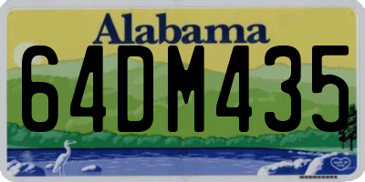 AL license plate 64DM435