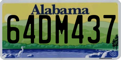 AL license plate 64DM437