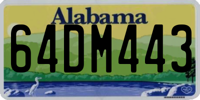 AL license plate 64DM443