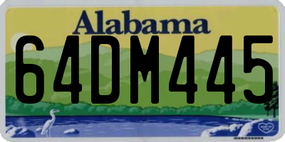 AL license plate 64DM445
