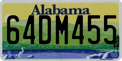 AL license plate 64DM455