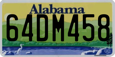 AL license plate 64DM458