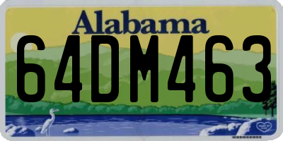 AL license plate 64DM463