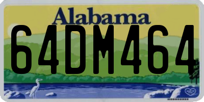 AL license plate 64DM464