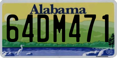 AL license plate 64DM471
