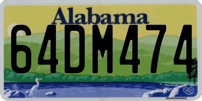 AL license plate 64DM474