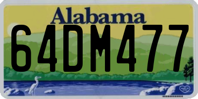 AL license plate 64DM477