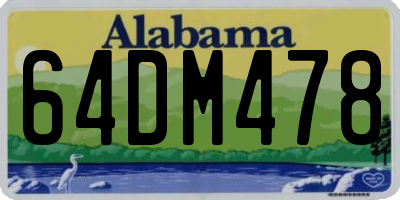 AL license plate 64DM478