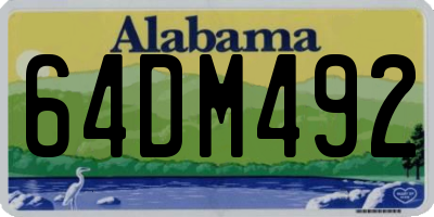 AL license plate 64DM492