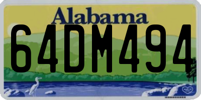 AL license plate 64DM494