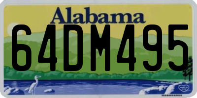 AL license plate 64DM495