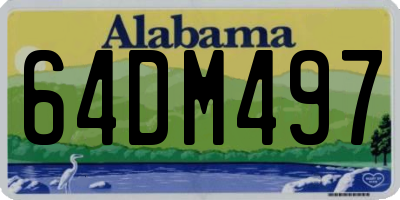 AL license plate 64DM497