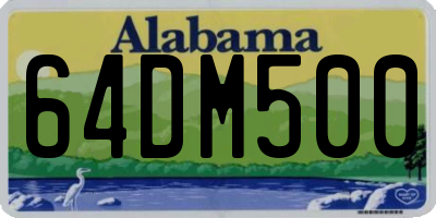 AL license plate 64DM500