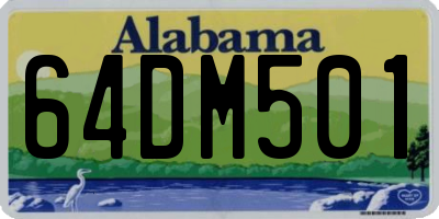 AL license plate 64DM501