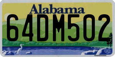 AL license plate 64DM502