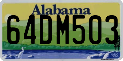 AL license plate 64DM503