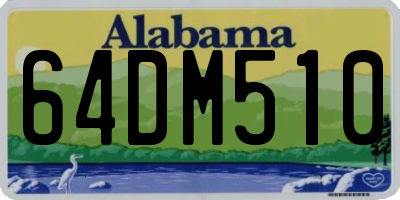 AL license plate 64DM510