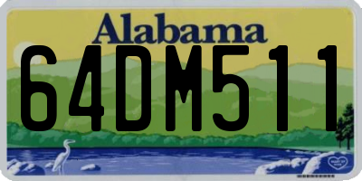 AL license plate 64DM511