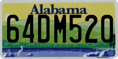 AL license plate 64DM520
