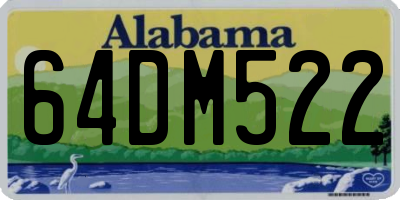 AL license plate 64DM522