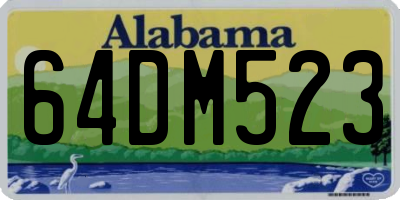 AL license plate 64DM523