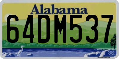 AL license plate 64DM537