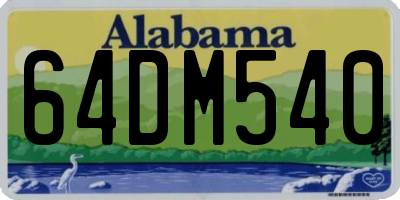 AL license plate 64DM540