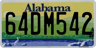 AL license plate 64DM542