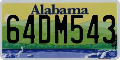 AL license plate 64DM543