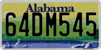 AL license plate 64DM545