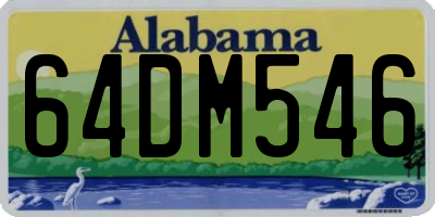 AL license plate 64DM546