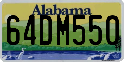 AL license plate 64DM550