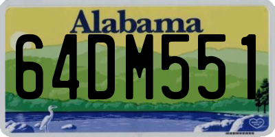 AL license plate 64DM551