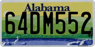 AL license plate 64DM552