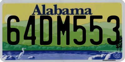 AL license plate 64DM553