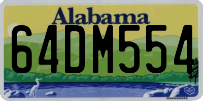 AL license plate 64DM554