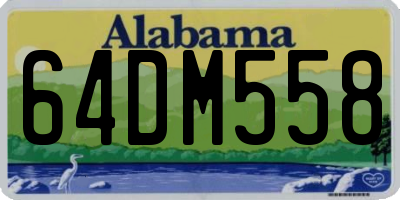 AL license plate 64DM558