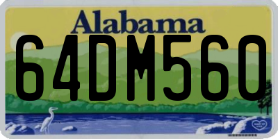 AL license plate 64DM560